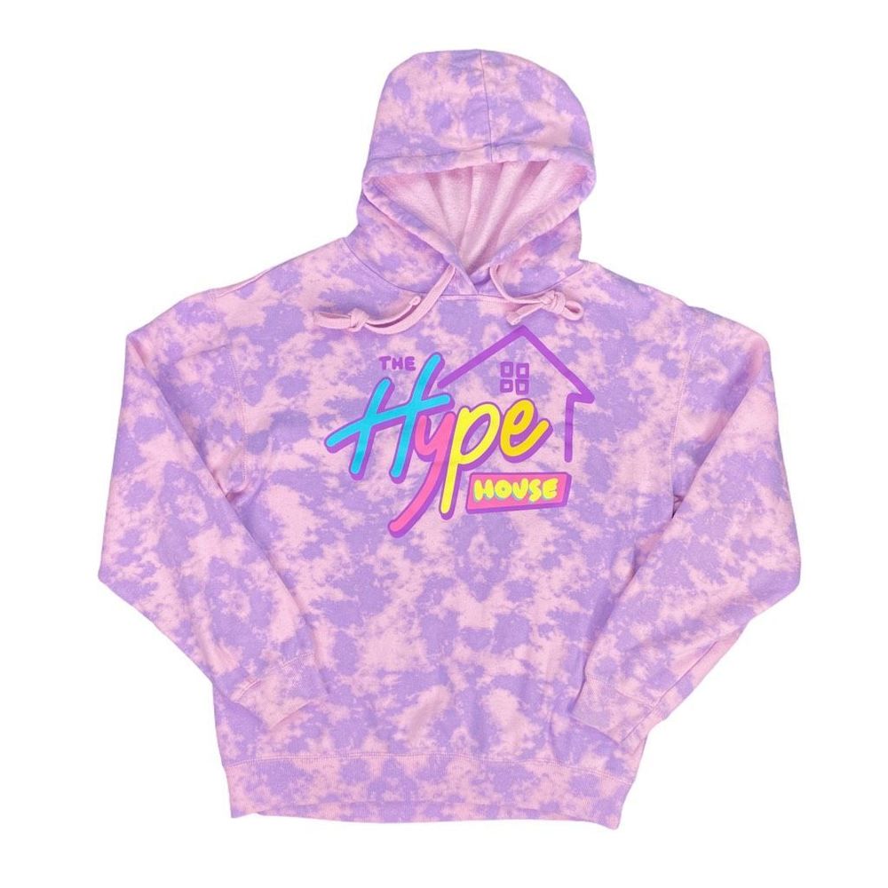 Jerry Leigh The Hype House Pink & Purple Tie Dye Hoodie - Size Small